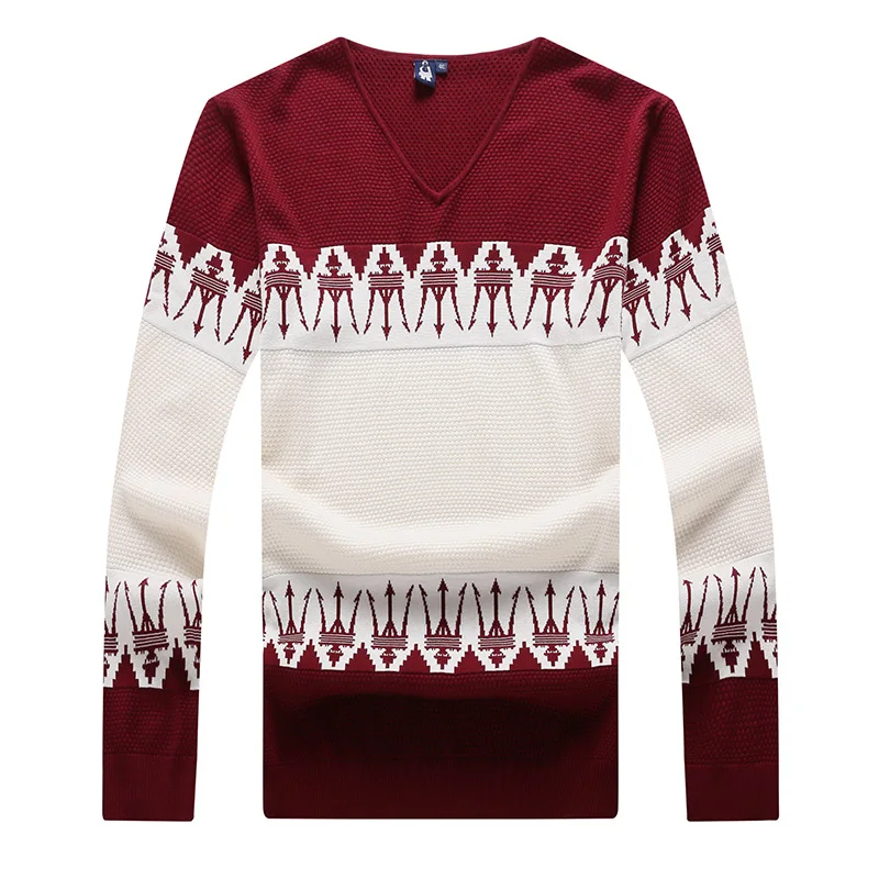 Autnmn Winter Plus size 5XL 6XL 7XL Sweaters men Cotton Knitted Sweaters for 85kg-145kg Men V-neck Loose Breathable Men Clothes
