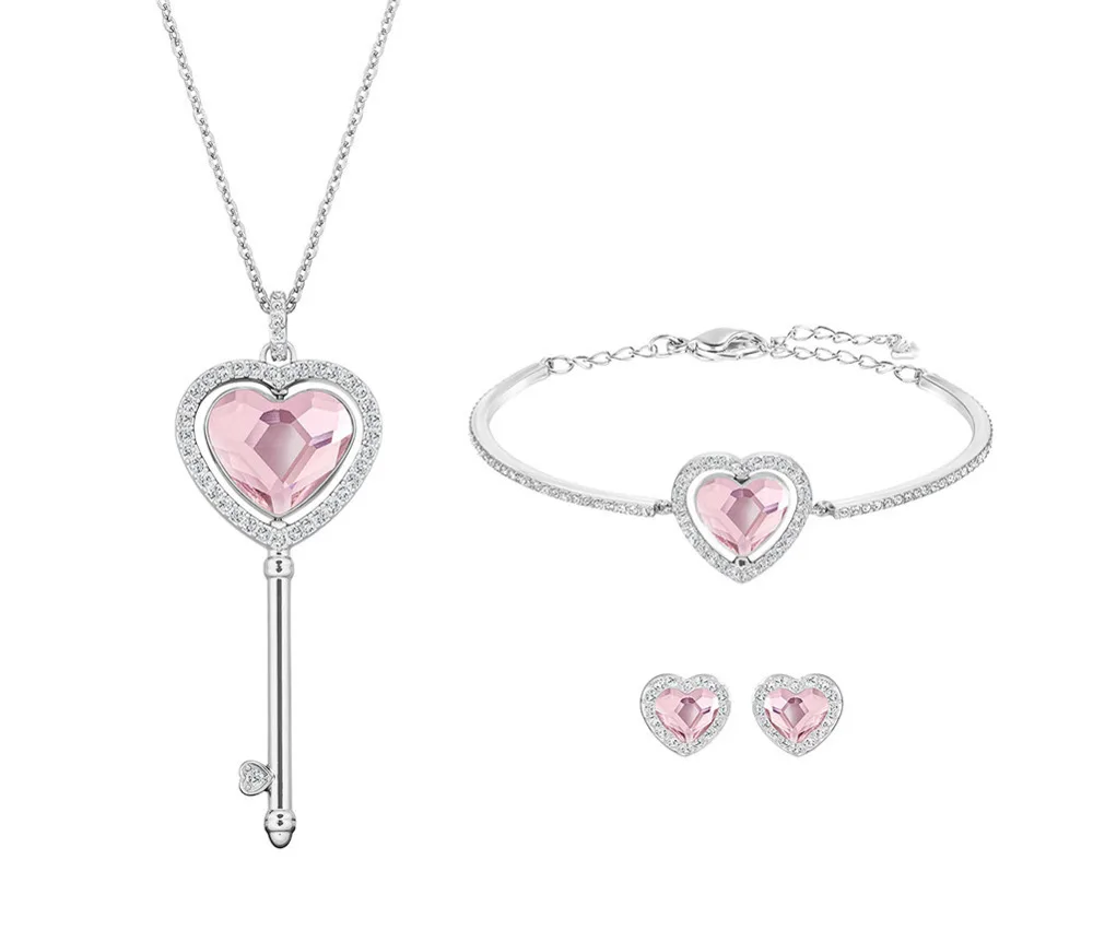 

Kristie New Contract Heart Toys Swa Jewels Ornament Key Paste Long Original Original Mod Design Copy