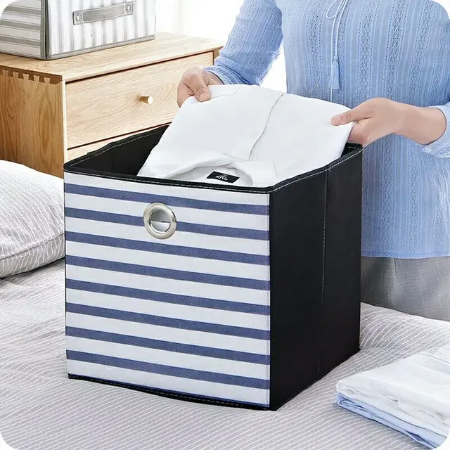 New Fashion Foldable Non Woven Fabric Storage Box Clothes Organizer New Fashion Foldable Non Woven Fabric Storage Box Clothes Organizer Toys Bins For Underwear Bra Socks Books Chest