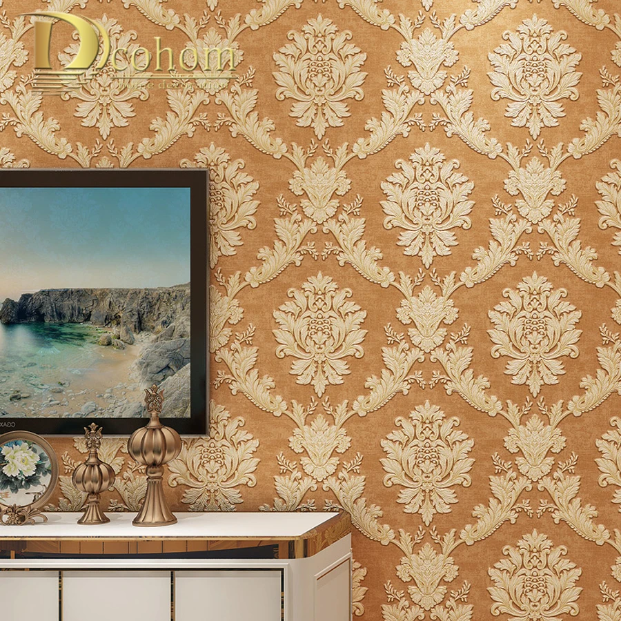 Nursery Decor Vintage European Style Damask 3d Wallpaper