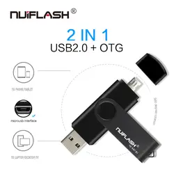 Флеш-накопитель Nuiflash 2 в 1 OTG USB 128 Гб 64 ГБ 32 ГБ 16 ГБ 8 ГБ флеш-накопитель смартфон внешний накопитель Android USB