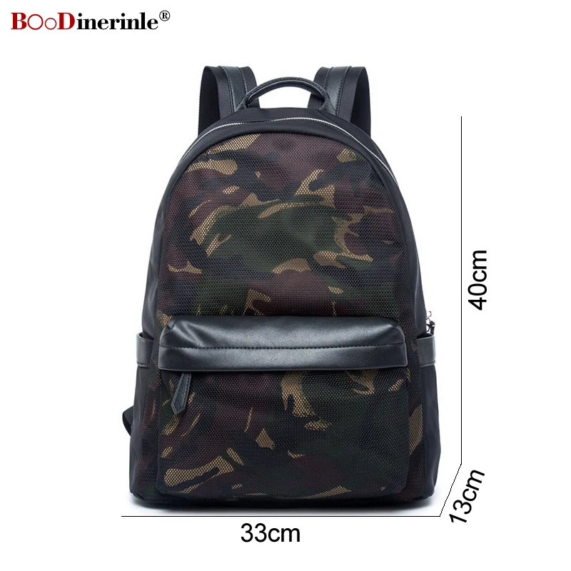 

BOoDinerinle Camouflage Men's Backpack Street Trend Men Backpack Canvas Casual Retro School Backpack Men Travel Bag for Teenager