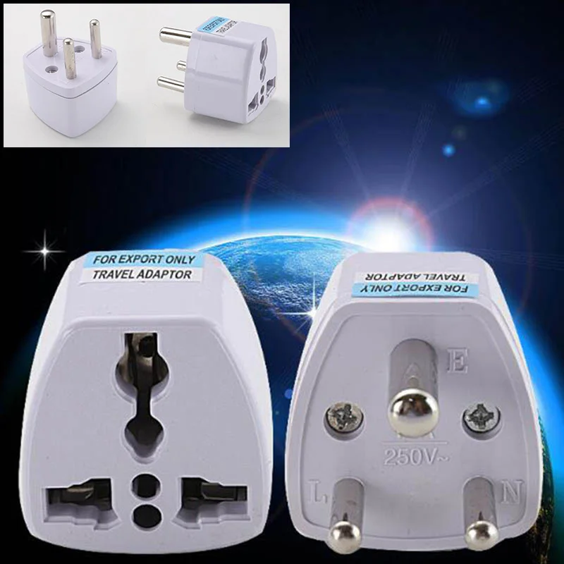 Hot Sale 1PC Universal South Africa Plug Adapter Socket White Travel