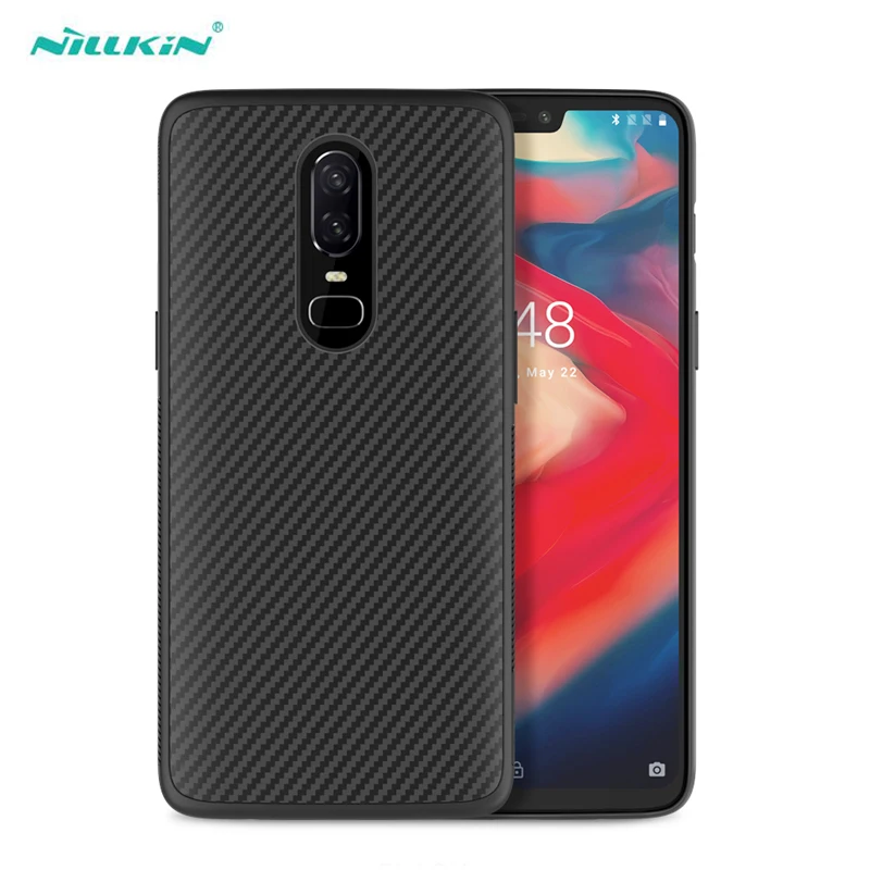 

Nillkin Luxury Synthetic Fiber Case for Oneplus 6 Hard Matte Back Cover Shell for Oneplus6 Case Fit with Magnetic Car Holder