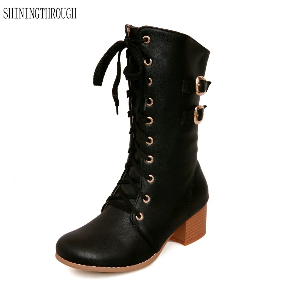 mid calf boots with low heel