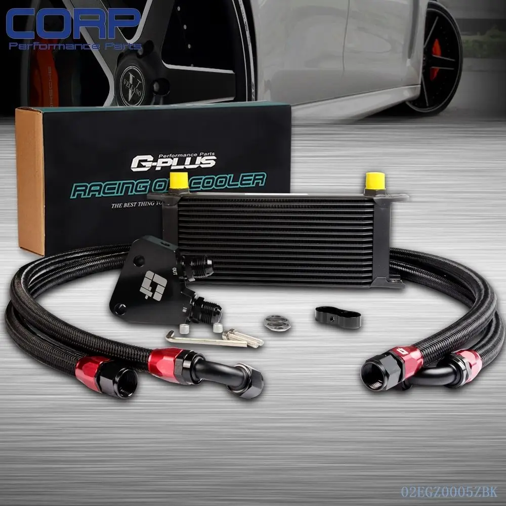 16 Row Engine Oil Cooler Kit + Sandwich Plate For BILLET LS1 LS2 LS3 LSX VE HSVin Engine