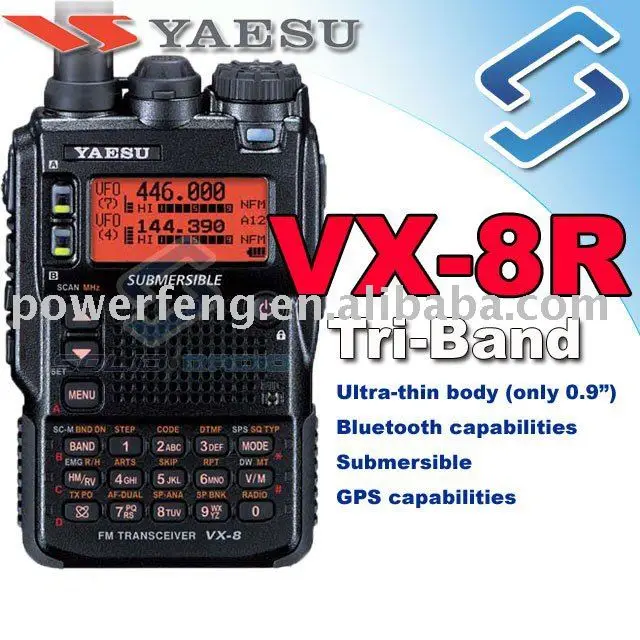 Yaesu VX 8R Tri Band Handheld Ham Radio Transceiver VX8Rin Walkie