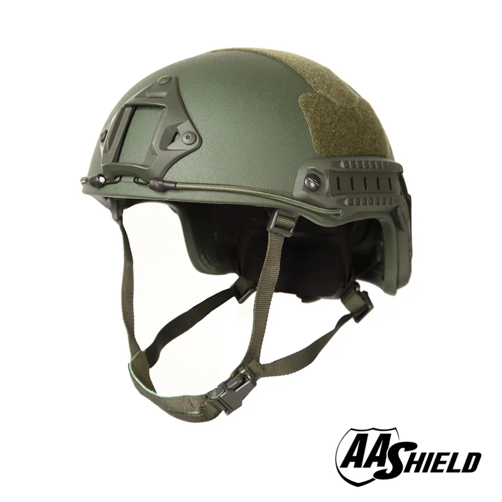 AA Shield Ballistic ACH High Cut Tactical Kevlar Helmet Color OD