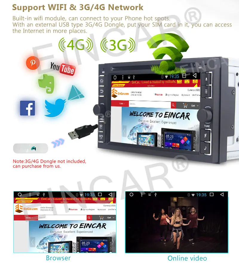 Top 2GB RAM 6.2" Android 6.0 Car DVD Player Radio Stereo GPS Navi 3G WIFI OBD2 DAB+ 14