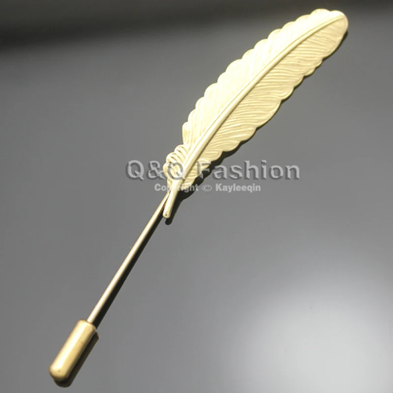 

Men Vintage Carved Feather Leaf Navajo Zuni Style Lapel Stick Tie Hat Pin Brooch Jewelry 2018 New