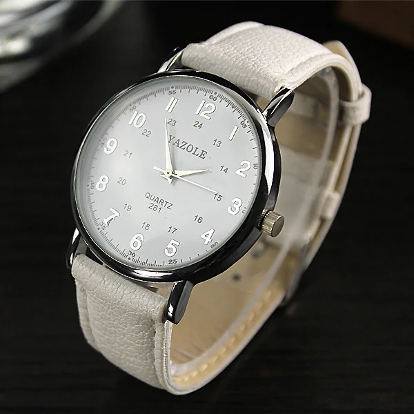 Yazole мужские часы Reloj Hombre мужские спортивные часы лучший бренд класса люкс мужские часы Relogio Masculino erkek kol saati montre homme - Цвет: white-whire