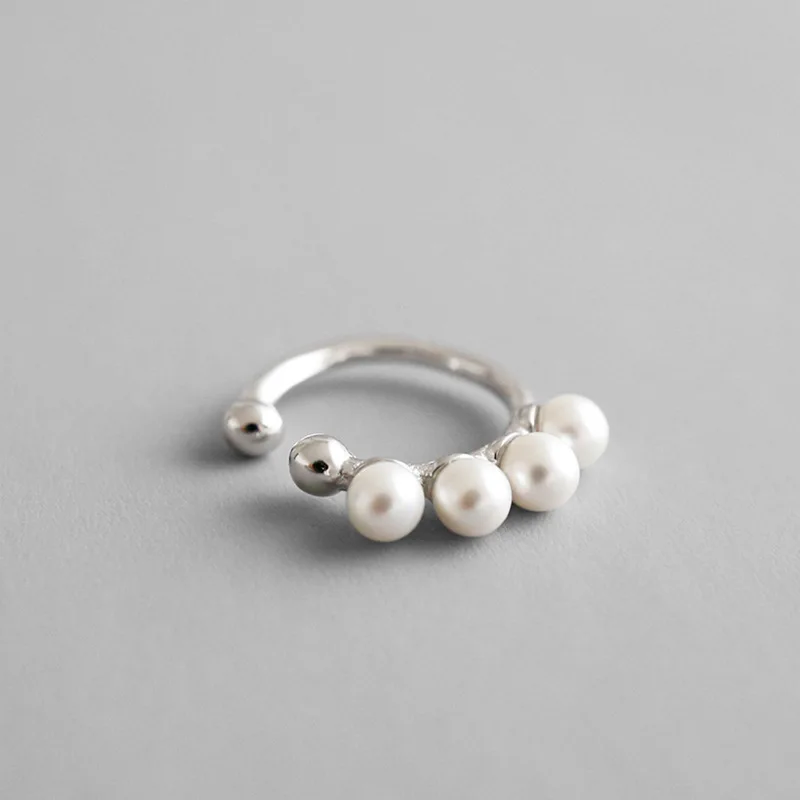 

HFYK 2019 Fashion Pearl Clip Earrings For Women 925 Sterling Silver Earrings Clip On earrings Pearl Cuff Earrings Pendientes