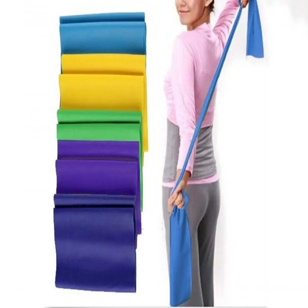1.2m Elastic Yoga Pilates Rubber Stretch Exercise Band Stretch