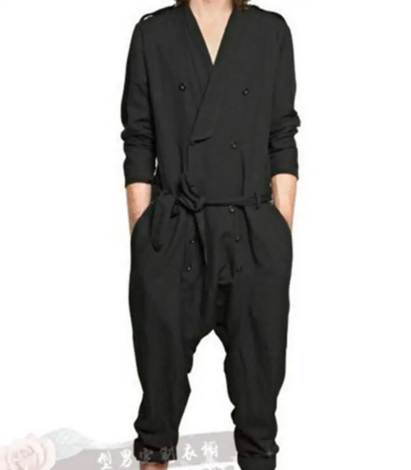 

27-44 New 2017 Men's clothing GD Hair Stylist fashion Personality jumpsuits trousers bodysuit plus size Singer costumes