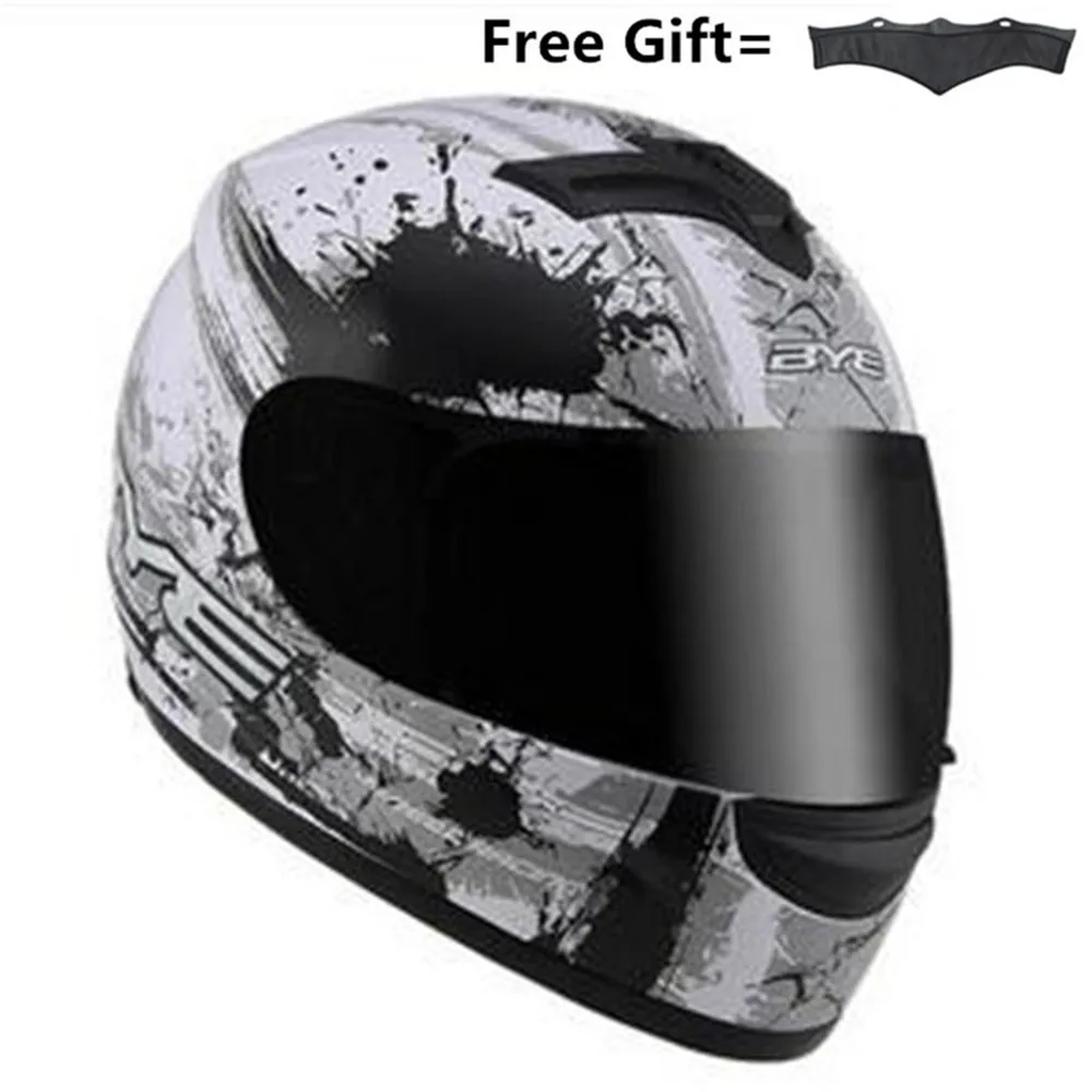 Белый мотоциклетный шлем Темный или прозрачный Лен s m oto шлем анфас мотоциклетный шлем мотоциклетный гоночный внедорожный Шлем s m l XXl
