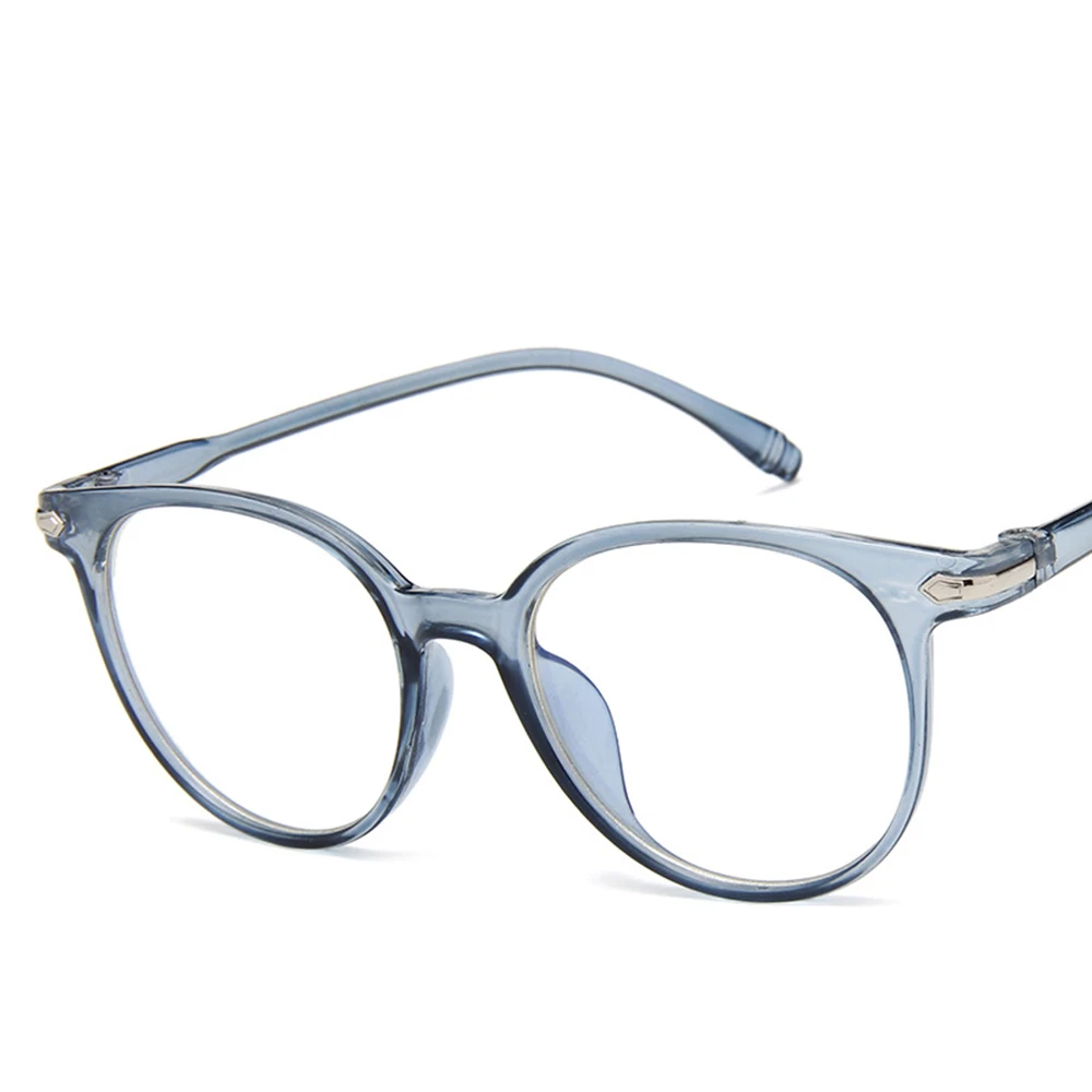 Очки мужские и женские прозрачные линзы унисекс ретро очки винтажные круглая оправа для очков очки унисекс Мода - Цвет оправы: blue