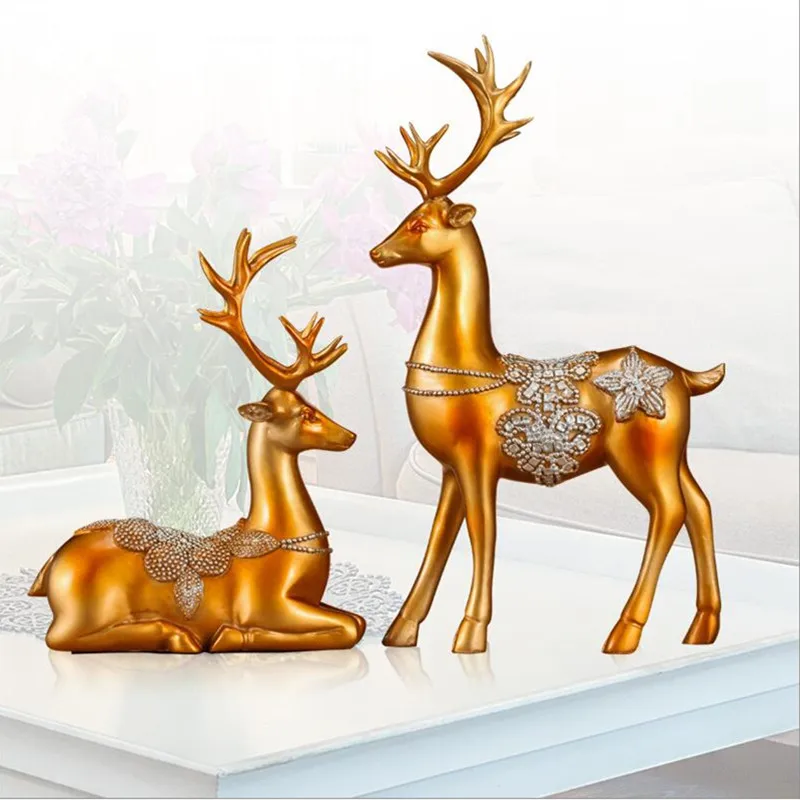 WSHYUFEI Home decorations wine cabinet decoration deer furnishings bedroom personality room moved t - 32892201834