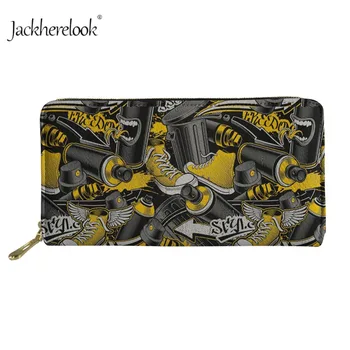 

Jackherelook Casual Women Lady Wallets Purses Totes Feminina Graffiti Leather Clutch Bags Girls Zip Long Card Coin Money Holder