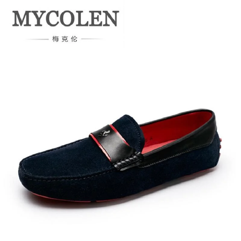 

MYCOLEN Vintage Style Genuine Leather Men Loafers Casual Driving Shoes Men Moccasins Gommino Brand Men Shoes zapatos de hombre