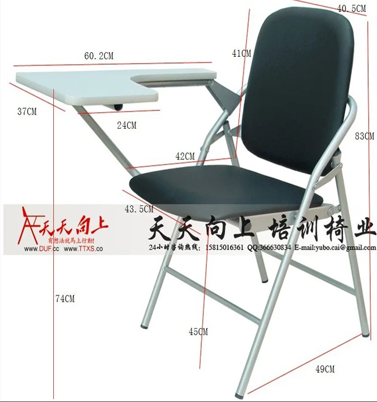 School Ergonomic Chair With Writing Pad Library Table And Chair