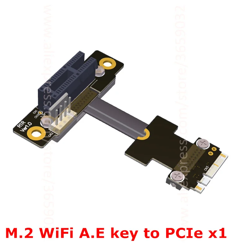 Переходник с локтя PCI e x1 на M.2 Wi Fi ключ A.E A + E переходник карта расширитель Gen3.0