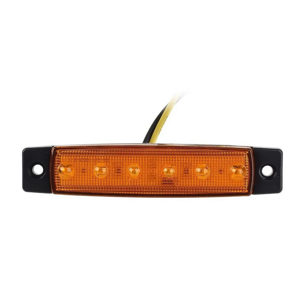12 V 6 светодиодный задний фонарь для багажника, сменный светодиодный фонарь для прицепа/поворотник/тормоз/Маркер/свет задних фар (желтый)