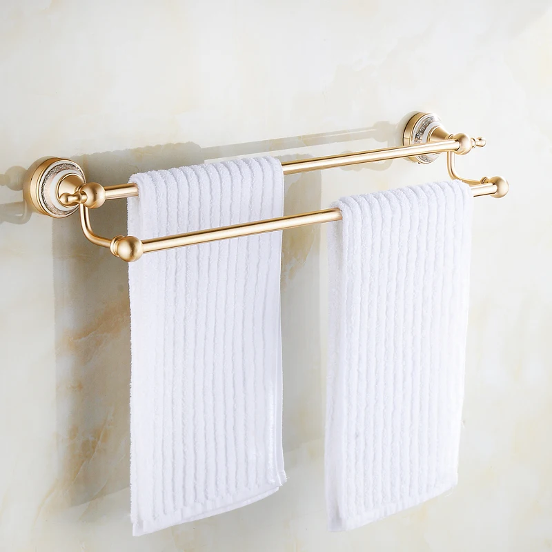 Buy Space Aluminum Towel Rack Double Bathroom Towel