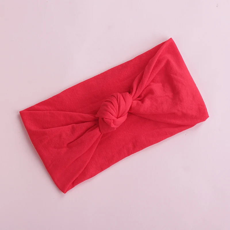 New Fashion Baby Girls Knot Nylon Headbands Super Soft Stretchy Wide Bows Nylon Hairbands Hair Accessories One Size Fit Most