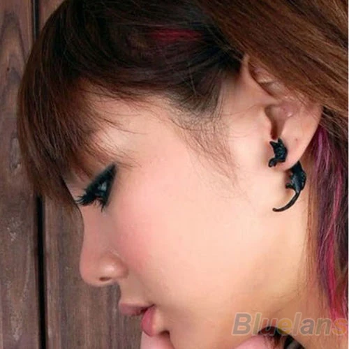 1 Piece Por Long Tail Small Leopard Cat Puncture S And Boys 1 Piece Por Long Tail Small Leopard Cat Puncture S And Boys Stud Earrings For Men Women 06e5 In From Jewelry Accessories On