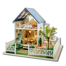 DIY Кукольный дом нордический Hoilday деревянный кукольный домик домашнее украшение миниатюрный сборный креативный ручной работы строительный подарок кукла