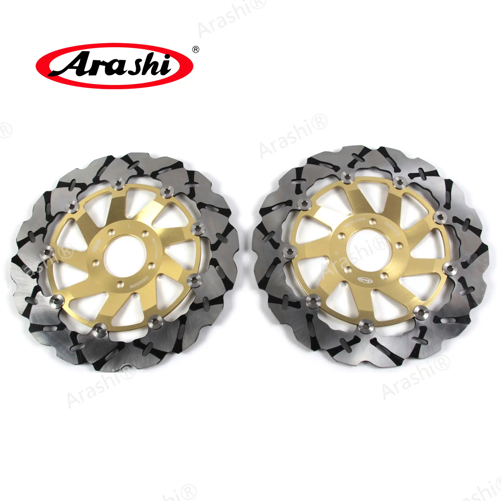 Arashi Front Rear Brake Disc Rotors for KAWASAKI Ninja ZX9R 2000 2001 Motorcycle Replacement Accessories ZX-9R 900 00 01 Black