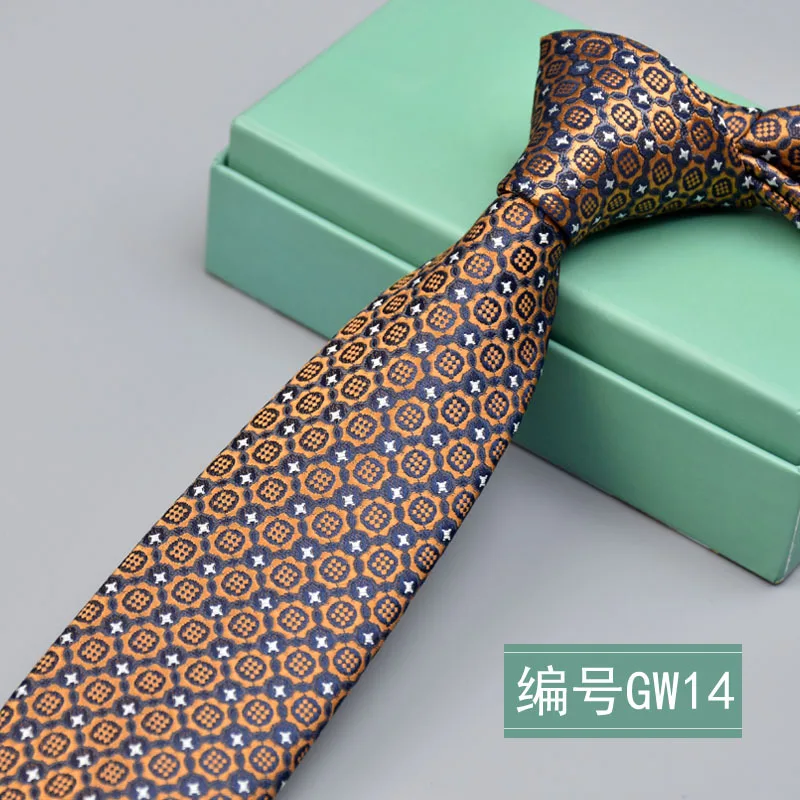 Hlinayi мужской повседневный Узкий 6 см полиэстер большой клетчатый галстук - Цвет: GM014