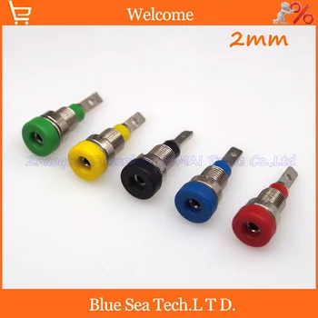 

10pcs High Quality 2MM Binding Post Banana Socket/jack Brass+PA,30VAC-60VDC/ Max.10A,five color Free shipping