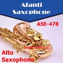 Afanti Music Eb tone /Gold Brass / Gold finish Alto Saxophone (ASE-478)