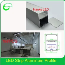 1 м поверхностного монтажа канал экструзии Profileand подвесной светильник для офиса и коммерческого пространства 10 шт./партия