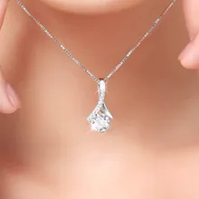 Kingdeng Для женщин Цепочки и ожерелья Аутентичные стерлингового серебра Moon звезды кулон Цепочки и ожерелья с ясно, кубический циркон для Для женщин Fine Jewelry украшения женские подарки для женщин