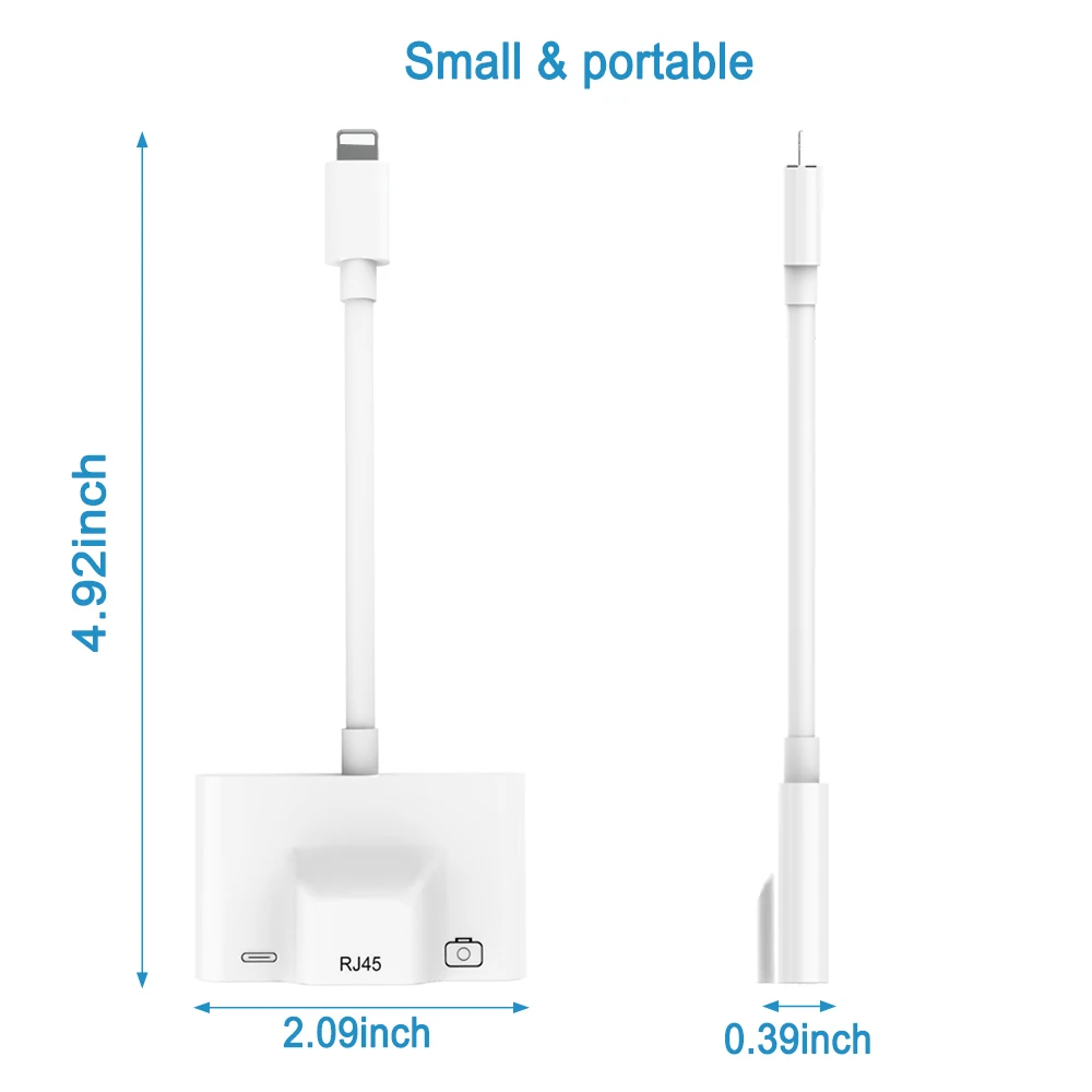 Адаптер для Lightning RJ45 Ethernet LAN проводной сети с USB 3,0 OTG цифровой камеры ридер конвертер для iPhone X/XR/XS/8/7