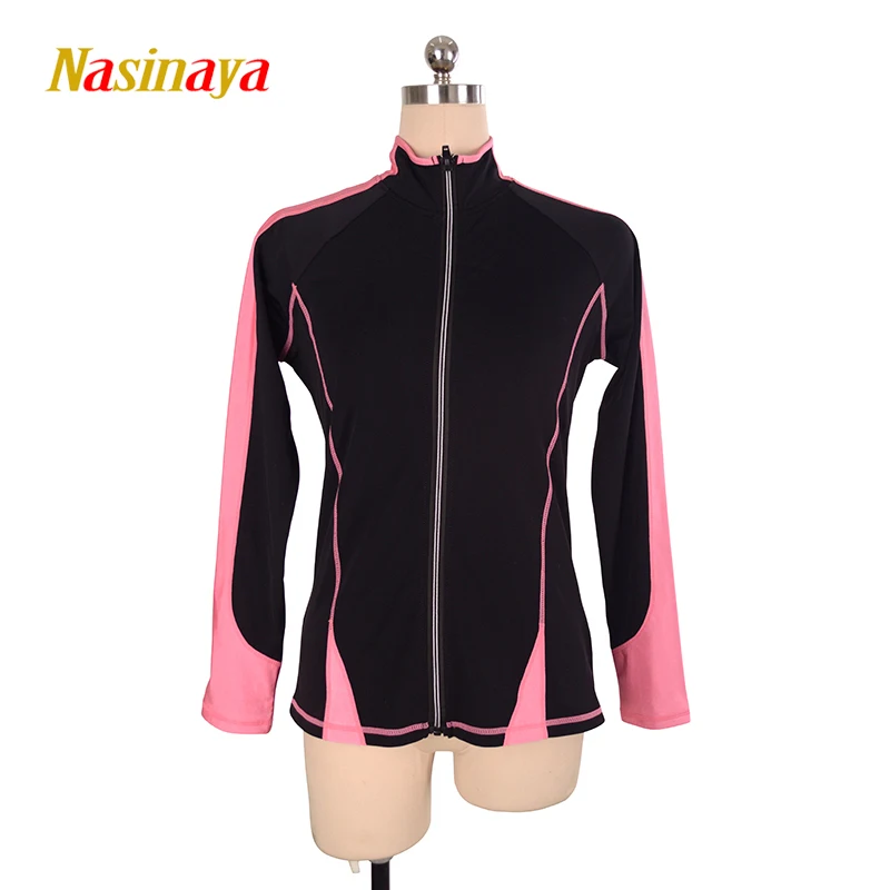 Figure Skating Jacket Zippered Tops for Girl Women Training Ice Skating