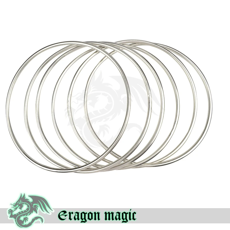 

6 Linked Rings Pipe Stage Magic Tricks Free Shipping Magia Trick Toy Professional Magie