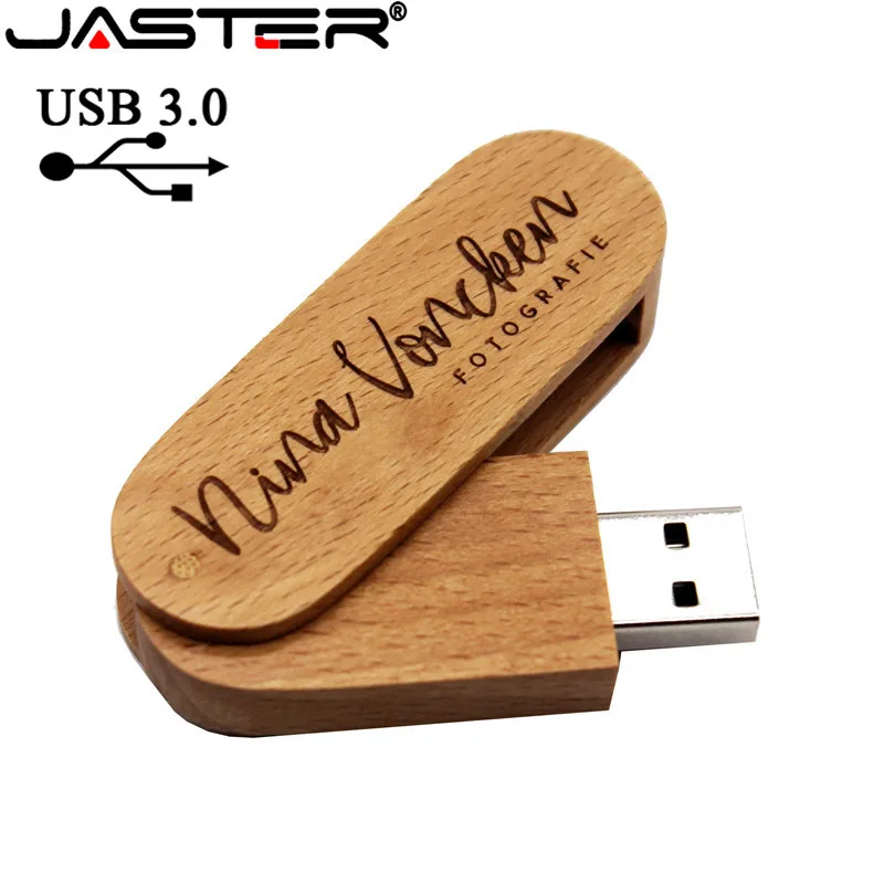 

JASTER USB 3.0 (10 PCS free LOGO) beech wooden saber USB flash drive pendrive 4GB 8GB 16GB 32GB 64GB customer LOGO wedding gift
