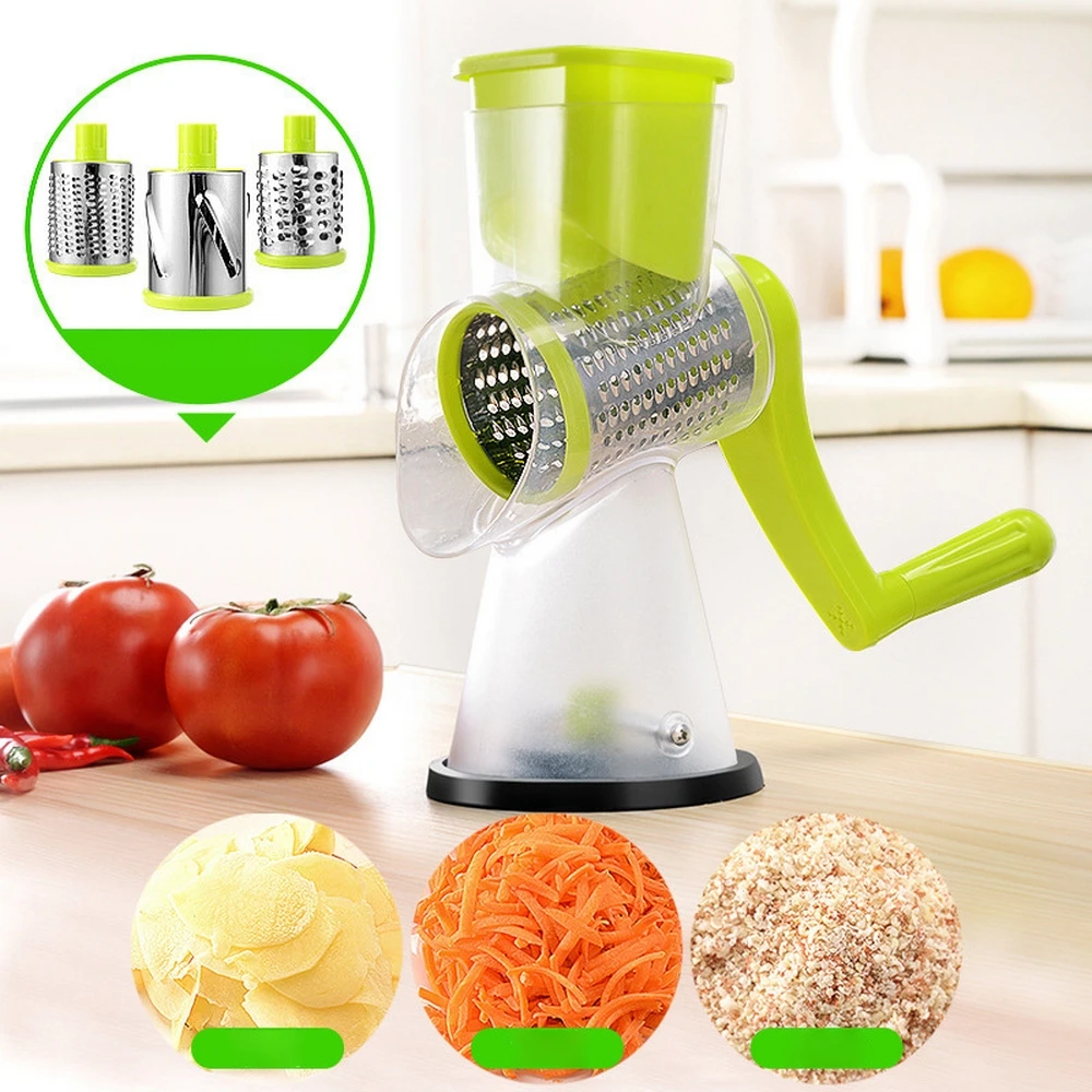 

1 Pcs Manual Vegetable Cutter Slicer Kitchen Accessories Multifunctional Round Mandoline Slicer Potato Cheese Kitchen Gadgets