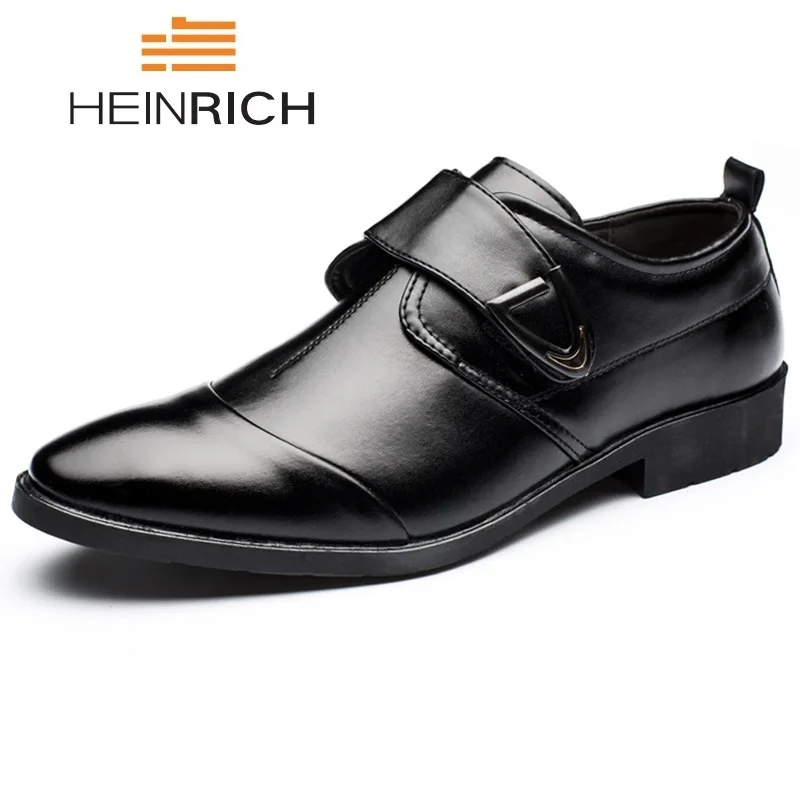 

HEINRICH Big Size Shoes Men Business Leather Dress Shoes Men British Style Fashion Mens Shoes Formal Chaussure Homme Mariage