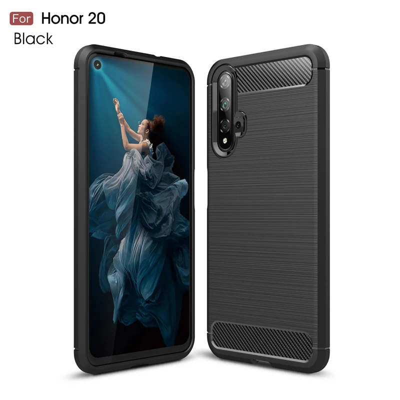 Чехол для Huawei Honor 20 деловой стиль Мягкая силиконовая резина ТПУ защитный чехол