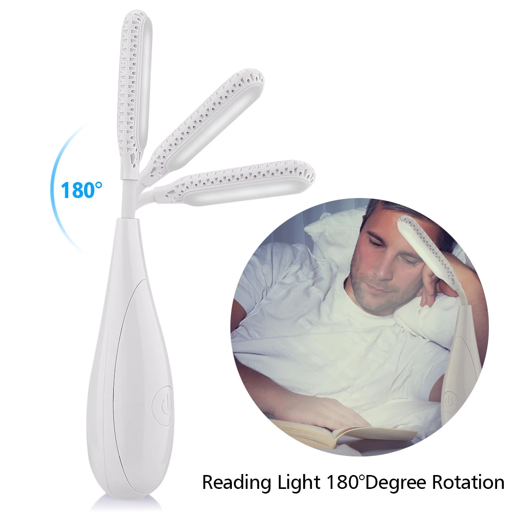 

USB Rechargeable LED Reading Light 3 Levels brightness Reading Lamp Lighting Table Desk Touch Sensor Book Read Lights