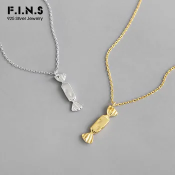 

F.I.N.S Chic S925 Sterling Silver Necklace INS Style Unique Candy Female Necklace Gold Silver Clavicle Chain Pendants for Women