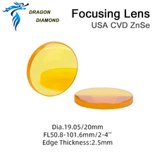 II-VI США ZnSe фокус объектив диаметр 20 мм FL 50,8-63,5 мм 2-2," для CO2 лазерной гравировки резки