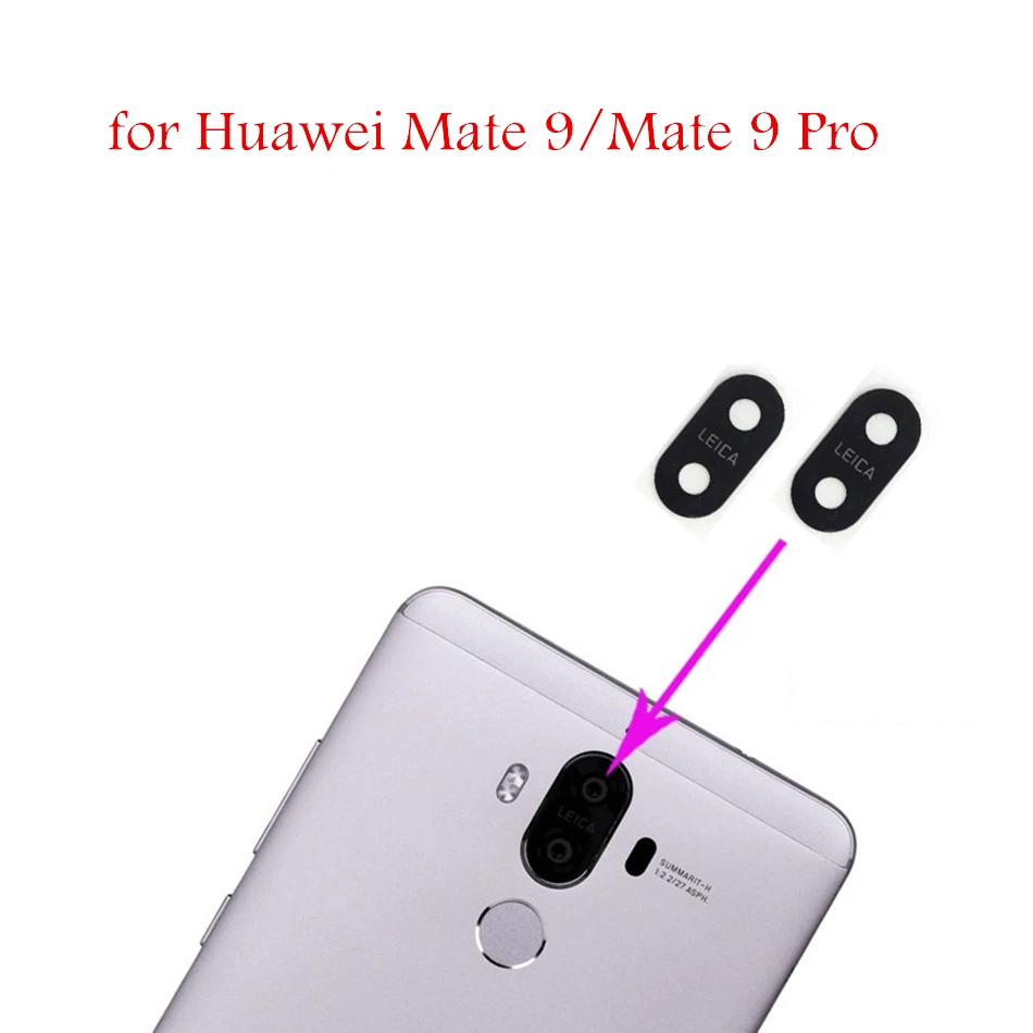 

2piece for Huawei Mate 9/ Mate 9 Pro Back Camera Glass Lens Main Rear Camera Glass Cover Sticker Glass Lens Repair Spare Parts