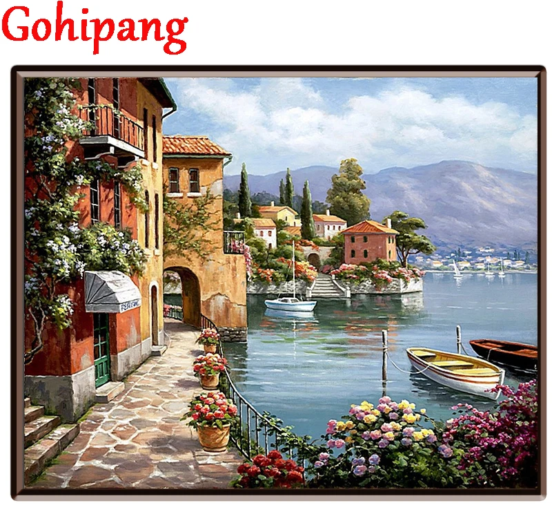 New font b home b font decor pictures on canvas diy oil painting by numbers drawing