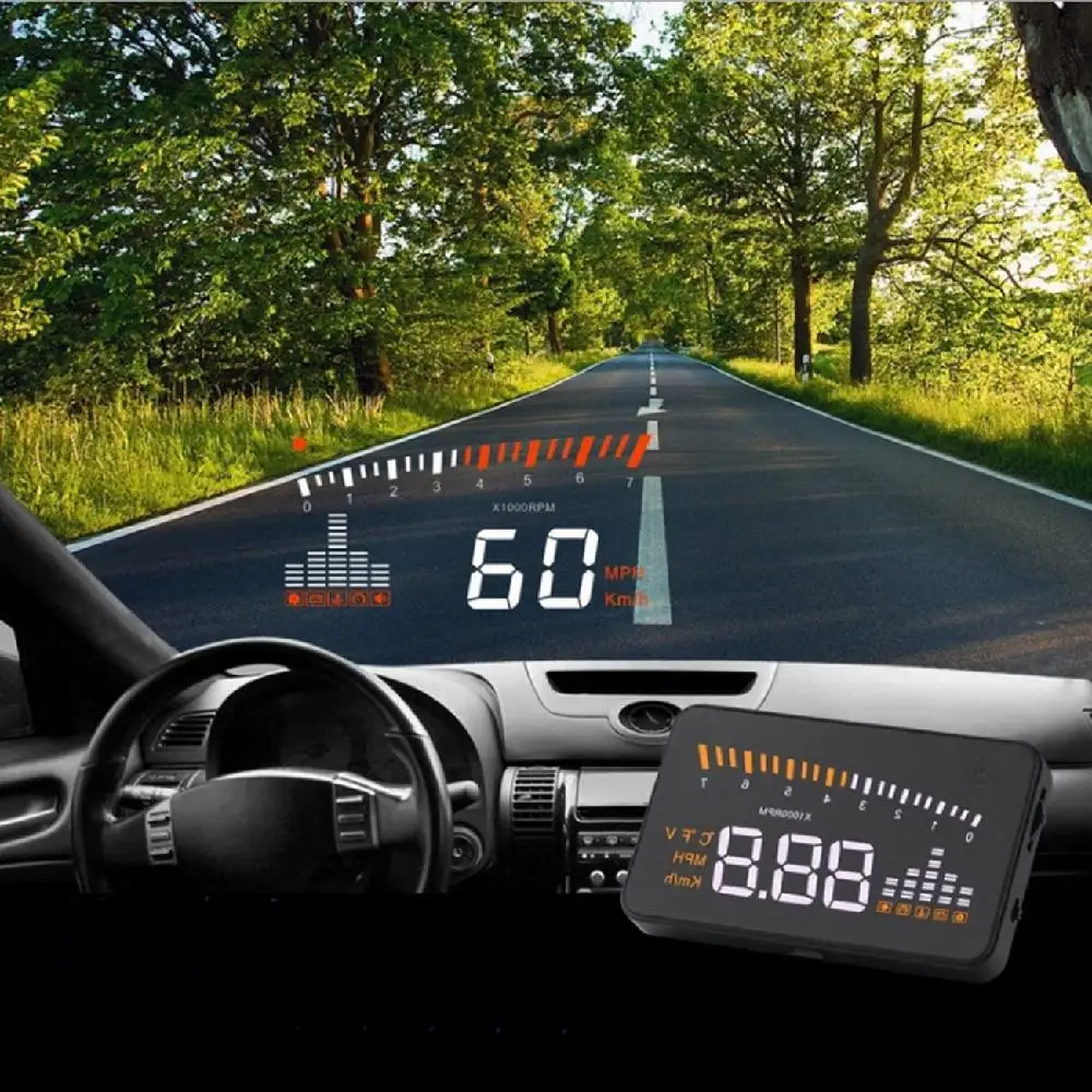 Partol X5 Hud Скорость головой вверх Дисплей топлива Obd Предупреждение Скорость ometer автомобиля Excelvan проектор топлива Давление/потребление транспортного средства Скорость
