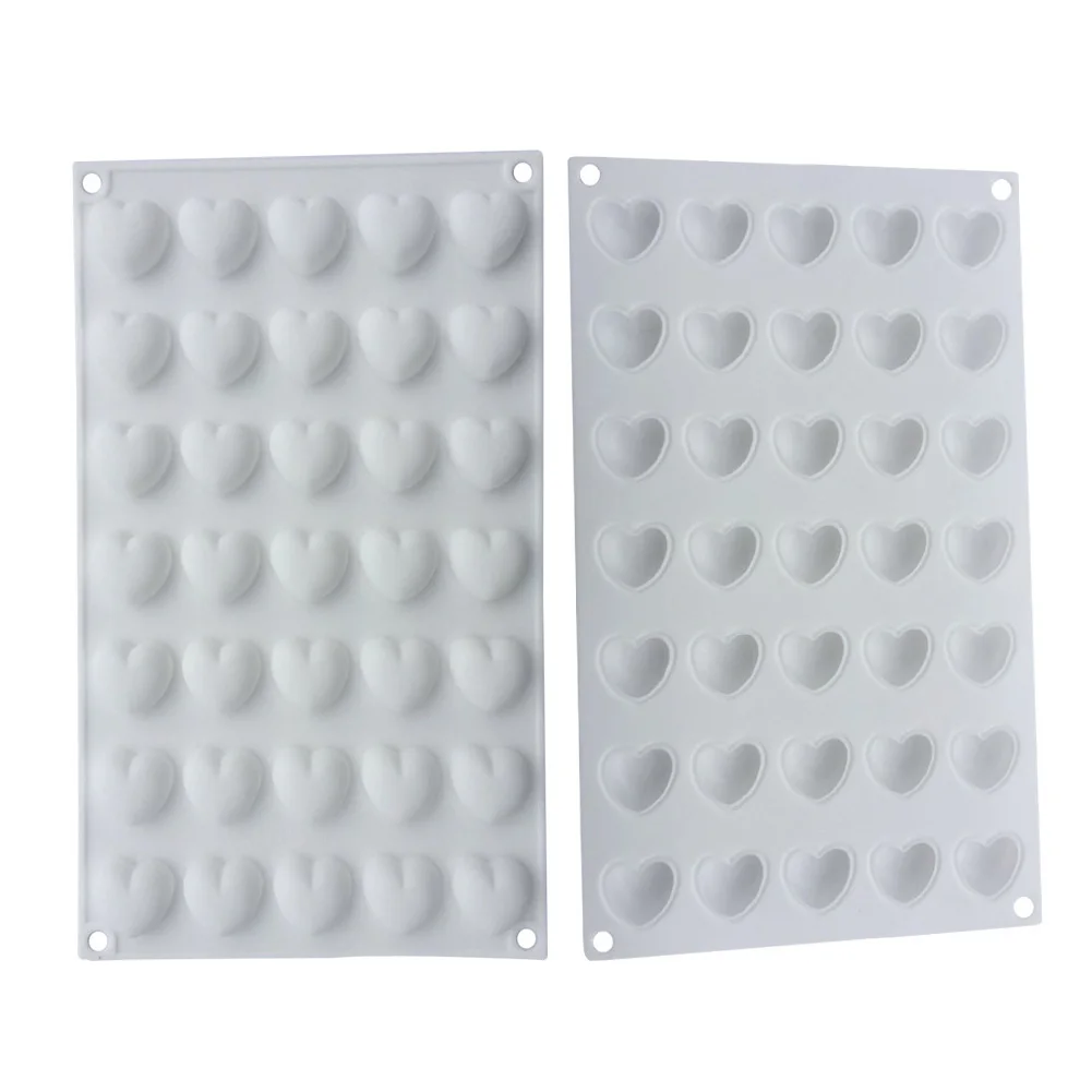 

Eco-friendly Decorating Dessert Ice Cream Silicone Cake Mold Baking Non Stick Fondant Heart Shape Chocolate DIY Easy Clean